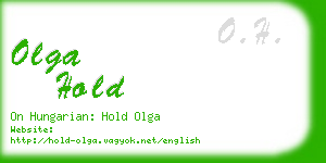 olga hold business card